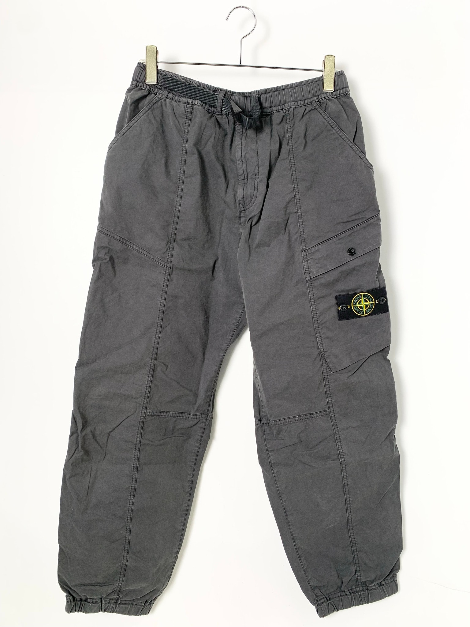 STONE ISLAND COTTON TWILL STRETCH-TC GARMENT DYED gray