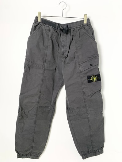 STONE ISLAND COTTON TWILL STRETCH-TC GARMENT DYED gray