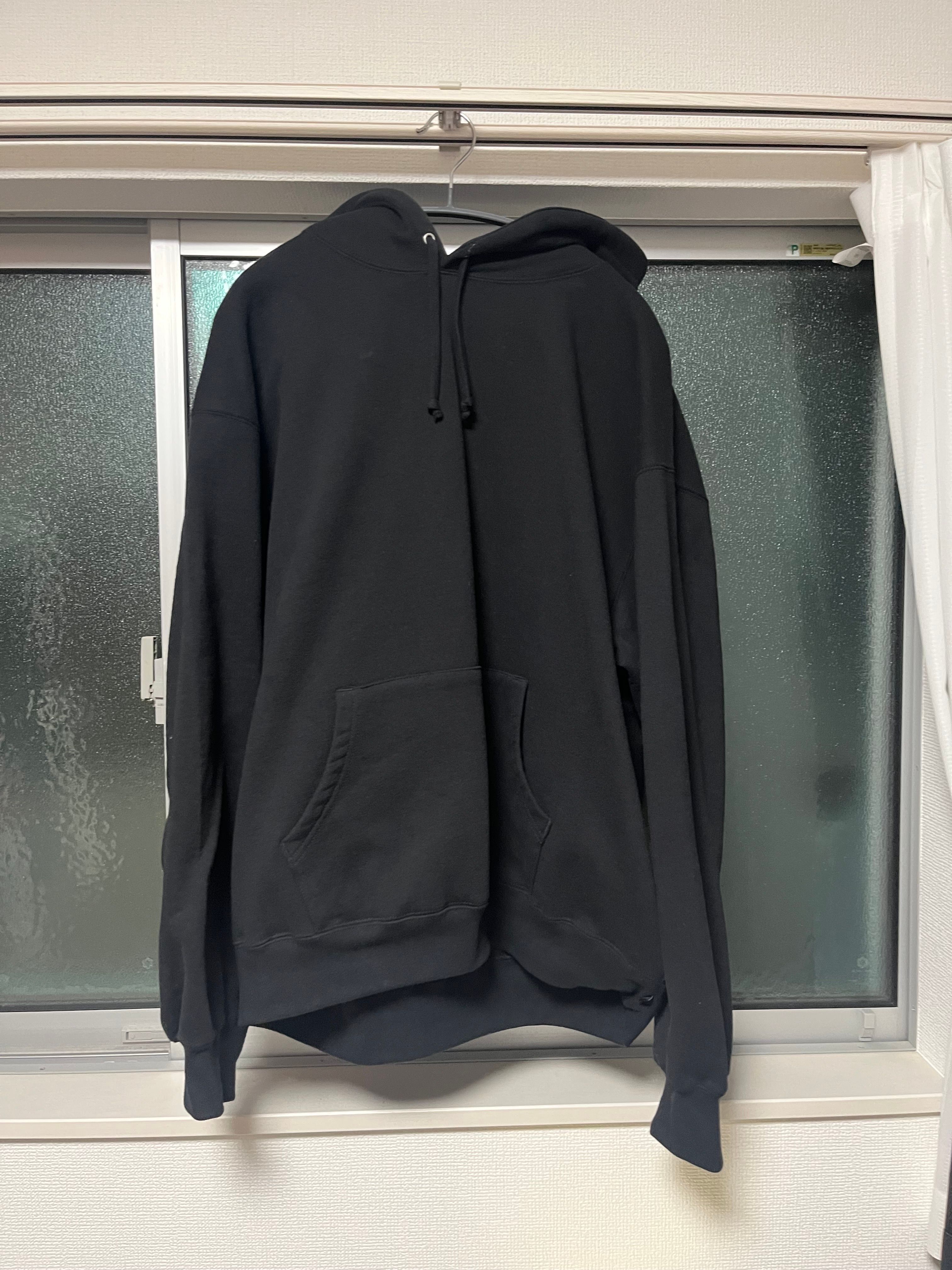 Supreme Satin Applique Hooded Sweatshirt "Black"