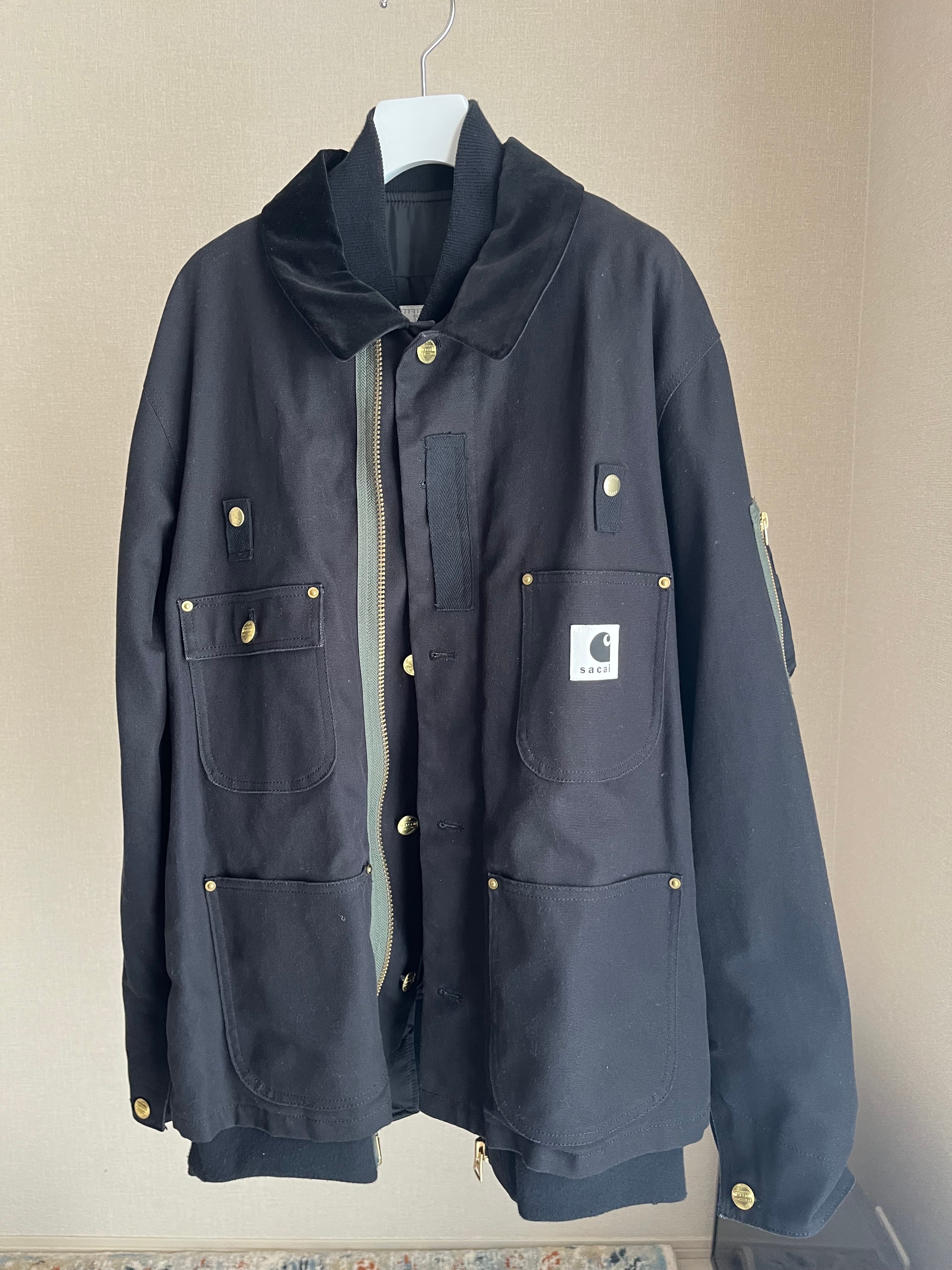 Carhartt WIP x sacai Canvas MA-1 Jacket Michigan "Black"