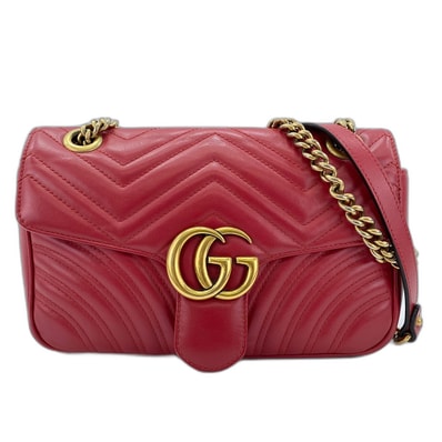 グッチ GUCCI GGマーモント ショルダーバッグ レザー【中古】