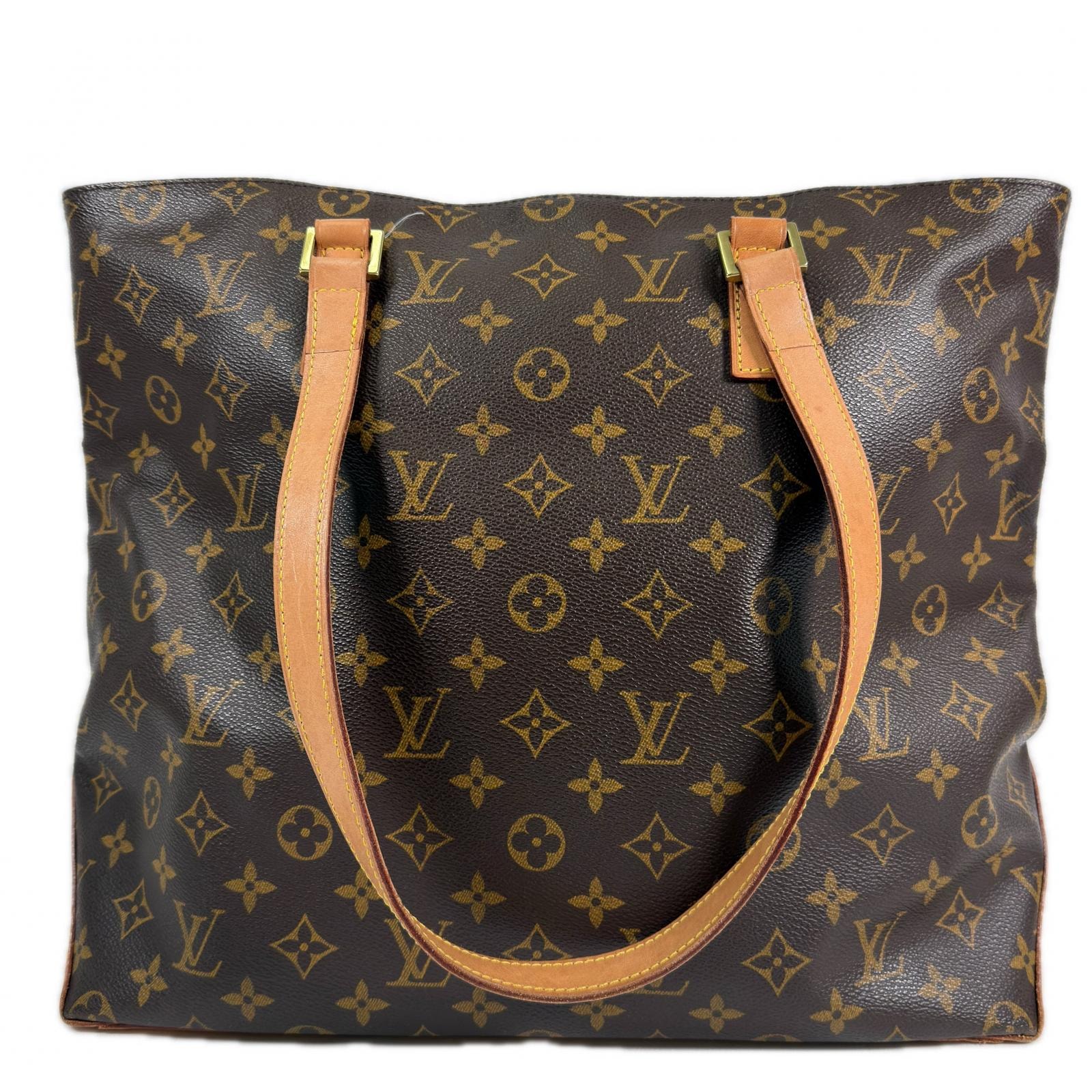 LOUIS VUITTON ルイ・ヴィトン トートバッグ カバ・メゾ Cabas Mezzo ブラウン モノグラムキャンバス/ヌメ革 レディース