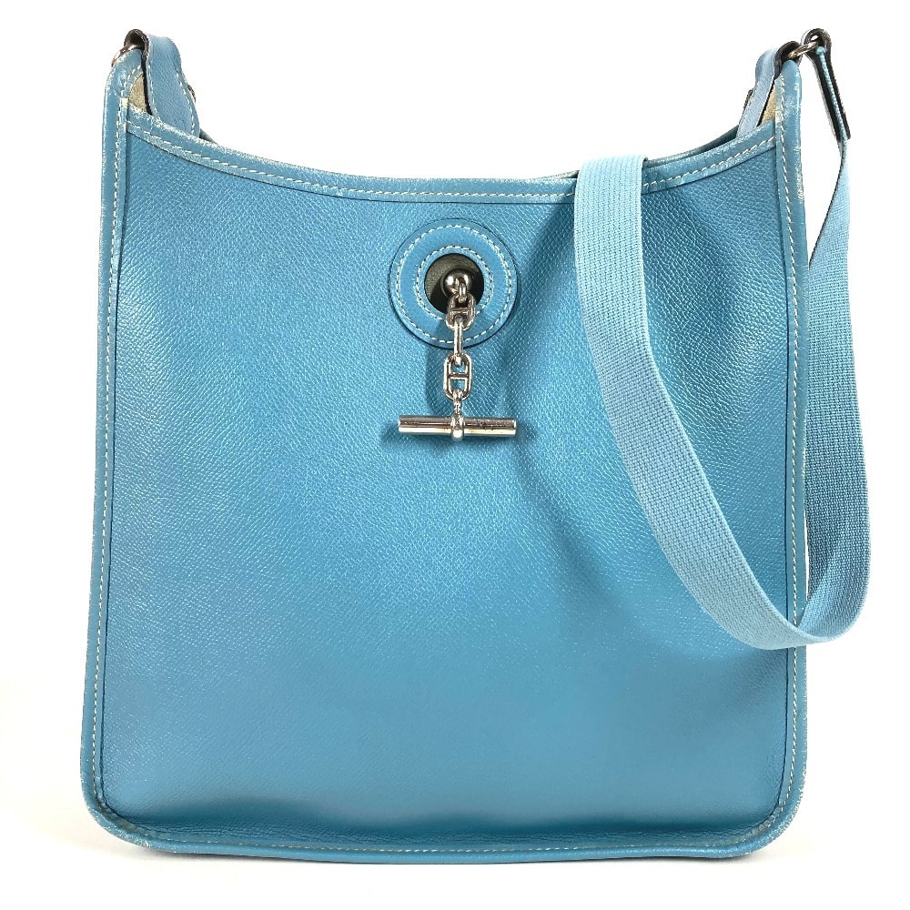 エルメス HERMES ヴェスパ PM ヴェスパPM カバン 斜め掛け ポシェット ショルダーバッグ レザー 不鮮明刻 ブルージーン ブルー