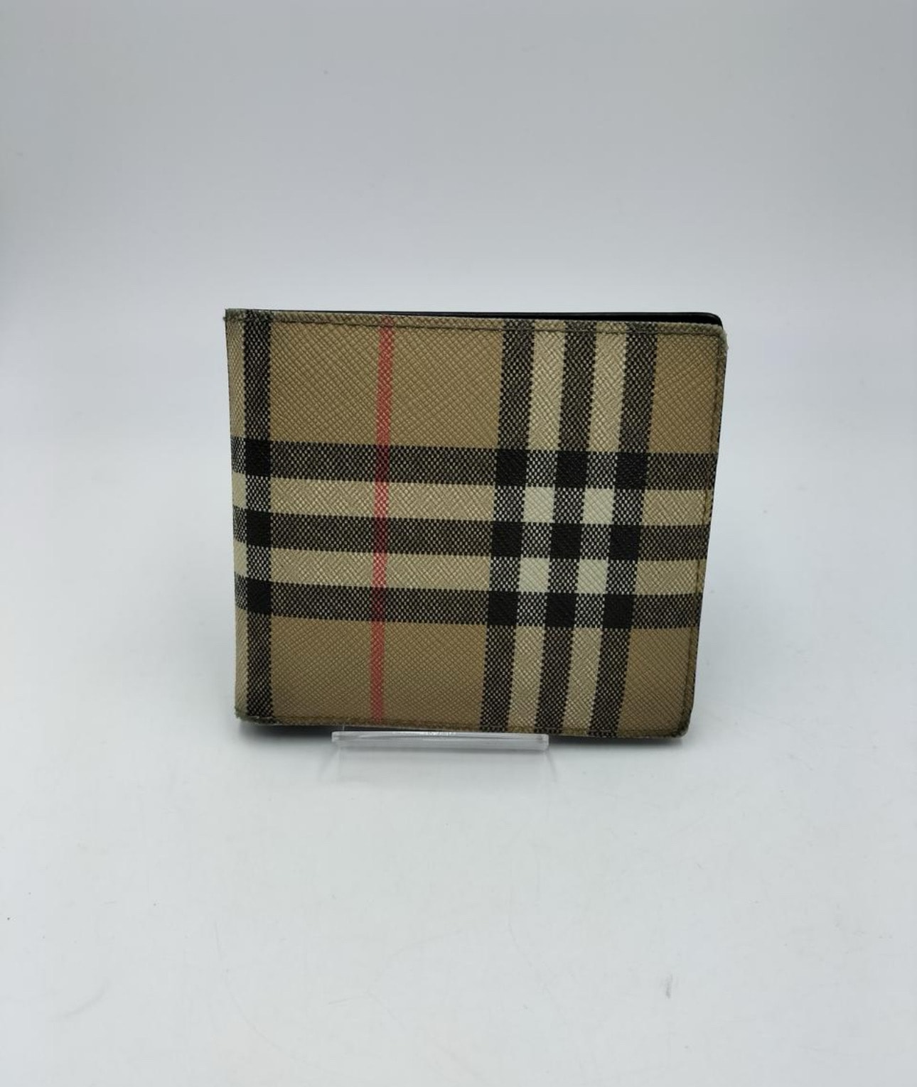 未使用品　Burberry チェック　コットン　オリンピアケース バーバリー ヴィンテージチェックコットン オリンピア コインケース
