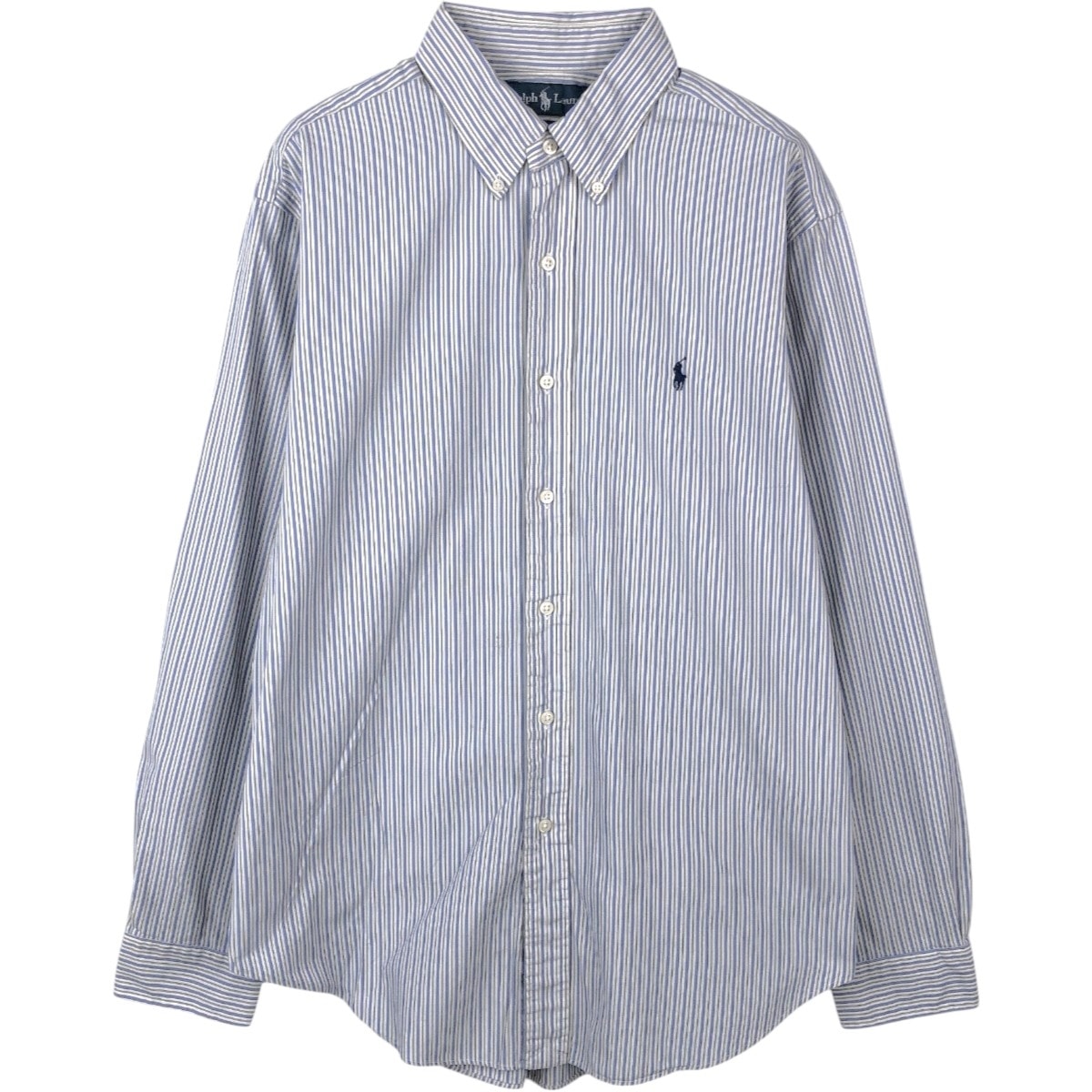 古着 ラルフローレン Ralph Lauren CLASSIC FIT クラシックフィット マルチストライプ 長袖 ボタンダウンストライプシャツ メンズL相当/eaa662077