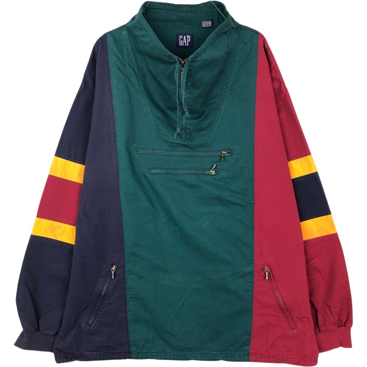 古着 90年代 ギャップ GAP オールドギャップ クレイジーパターン コットンプルオーバー アノラックジャケット メンズXL相当 ヴィンテージ/eaa660659