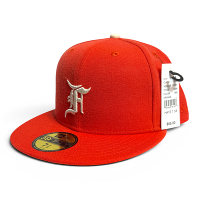 NEW ERA FEAR OF GOD ESSENTIALS 59FIFTY F LOGO Under Visor "Orange"