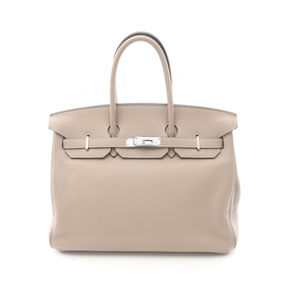 エルメス HERMES バーキン35 ハンドバッグ バッグ レザー トゴ トゴ トゥルティエールグレー □N刻印(2010年製造) レディース ベージュ系 【中古】