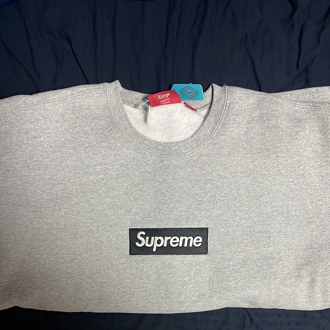 Supreme Box Logo Crewneck "Heather Grey" (22FW)