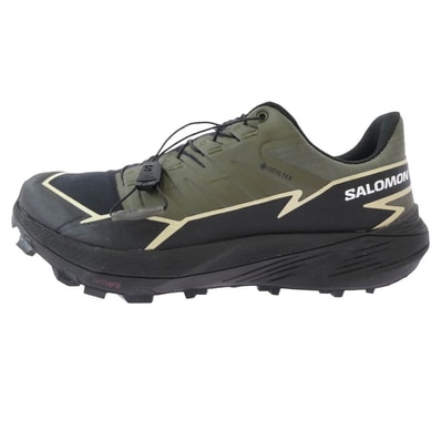 salomon サロモン スニーカー 473834 THUNDERCROSS GTX サンダークロス ゴアテックス スニーカー カーキ系 ブラック系 26cm【極上美品】【中古】