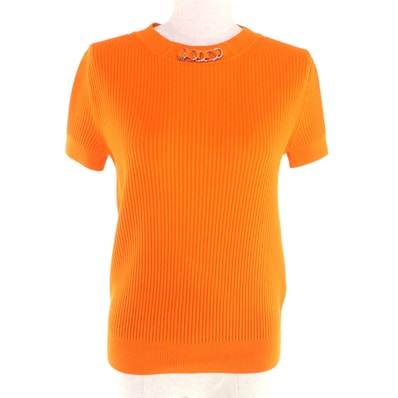 極美品 エルメス トップス オレンジ レディース 34 3E2605D6