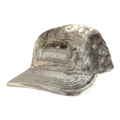超美品 Supreme シュプリーム Crushed Velvet Camp Cap グレー レーヨン ポリエステル/ コットン/ キャップ 帽子 604466 【中古】