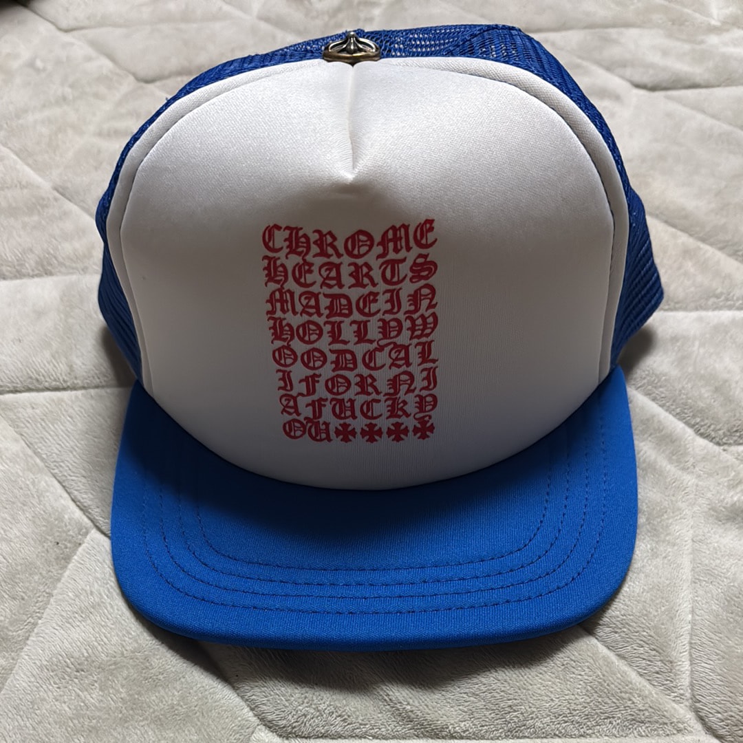 Chrome Hearts Trucker Cap King Taco CH Scroll "Blue"