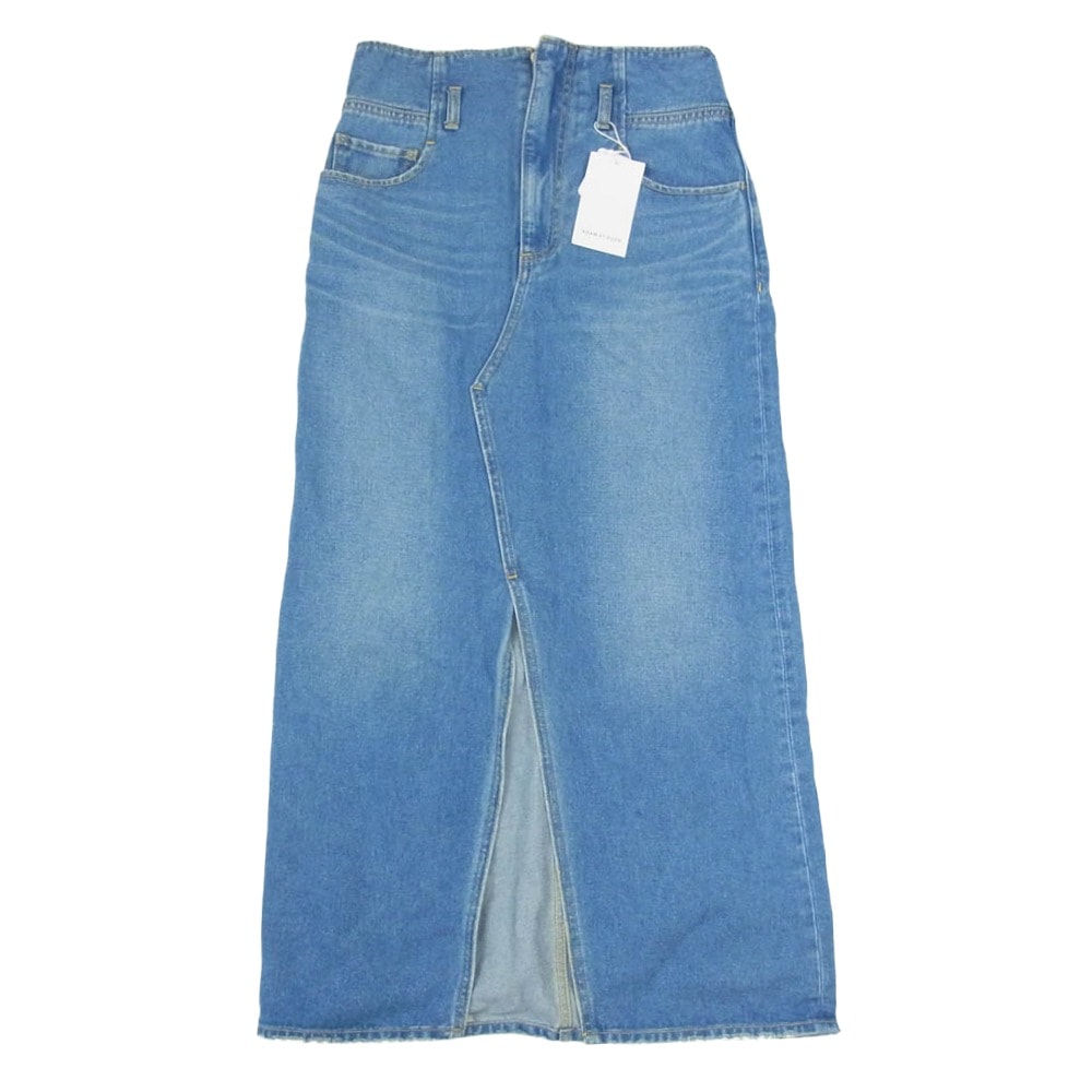 Adam et Rope' アダムエロペ スカート GAC-03000-A コルセットディティール デニム ロングスカート インディゴブルー系 38【中古】