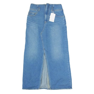 Adam et Rope' アダムエロペ スカート GAC-03000-A コルセットディティール デニム ロングスカート インディゴブルー系 38【中古】