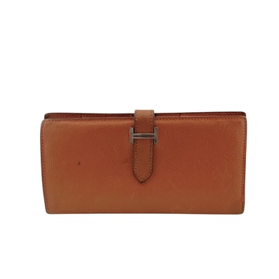 エルメス HERMES 長財布 ベアン ベアンスフレ オレンジ