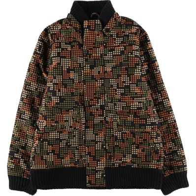 古着 カーハート Carhartt 総柄 ドット柄 中綿入り ワークブルゾン メンズS相当/eaa607167