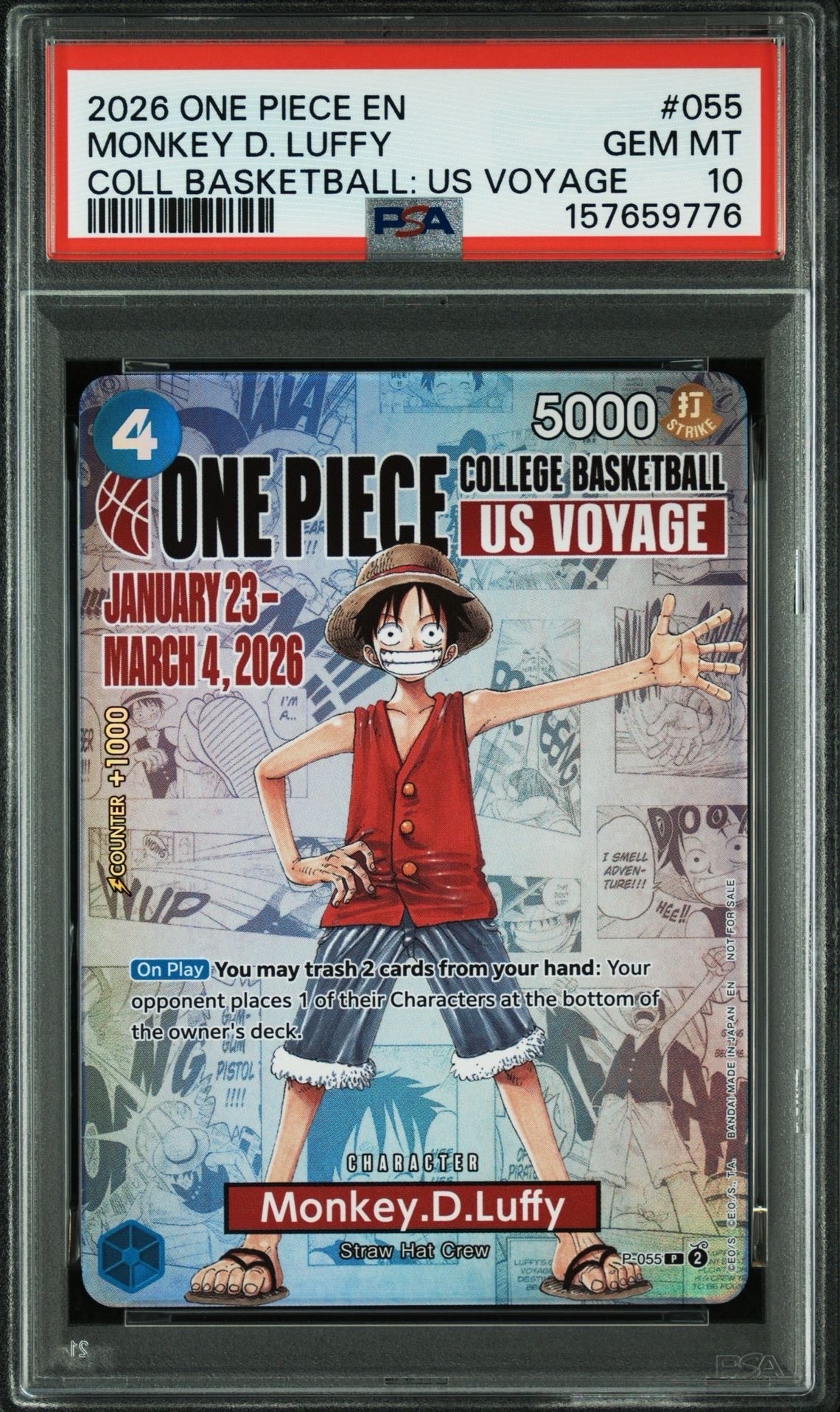 モンキー・D・ルフィ ワンピース カレッジ バスケットボール：USボヤージュ Monkey.D.Luffy [College Basketball US Voyage] P-055 Prices | One
