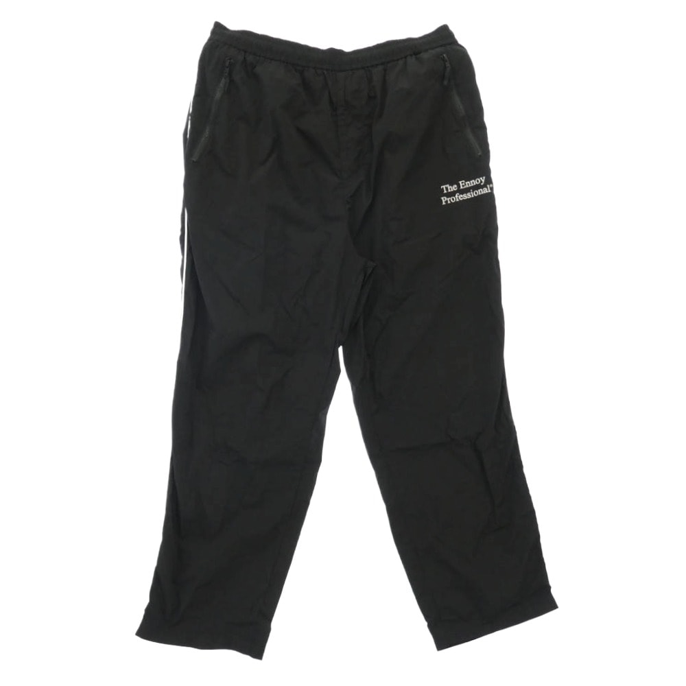The Ennoy Professional ザ エンノイ プロフェッショナル 26SS SS26BRENPT01LP Piping Nylon Track Pants パイピング ナイロン トラック パンツ ブラック系 L【中古】