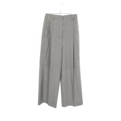 プラダ PRADA タックパンツ スラックス パンツ 衣料品 ボトムス ウール レディース グレー系 DNA91E 【中古】