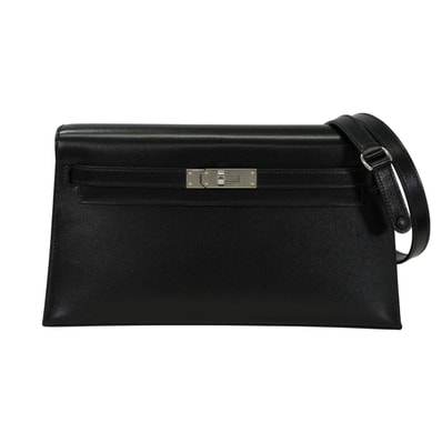 HERMES エルメス クラッチバッグ ケリーエラン 黒 (ブラック) ボックスカーフ シルバー金具 K刻印 新品未使用