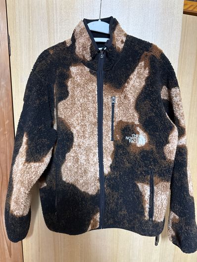 Supreme x The North Face Bleached Denim Print Fleece Jacket "Black"