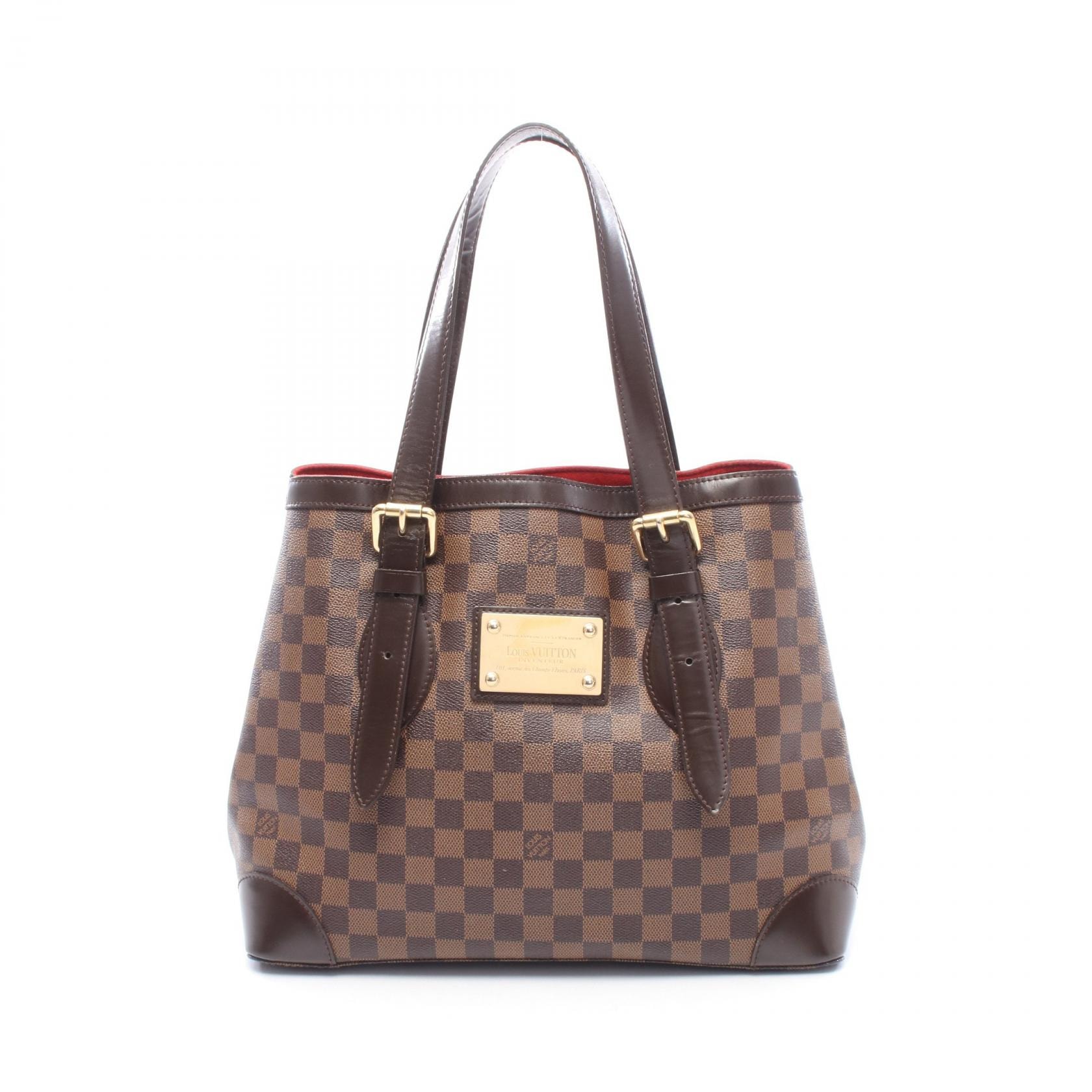 ルイ・ヴィトン LOUIS VUITTON ハムステッドGM ダミエエベヌ トートバッグ バッグ PVCコーティングキャンバス レザー レディース ブラウン系 N51203 【中古】