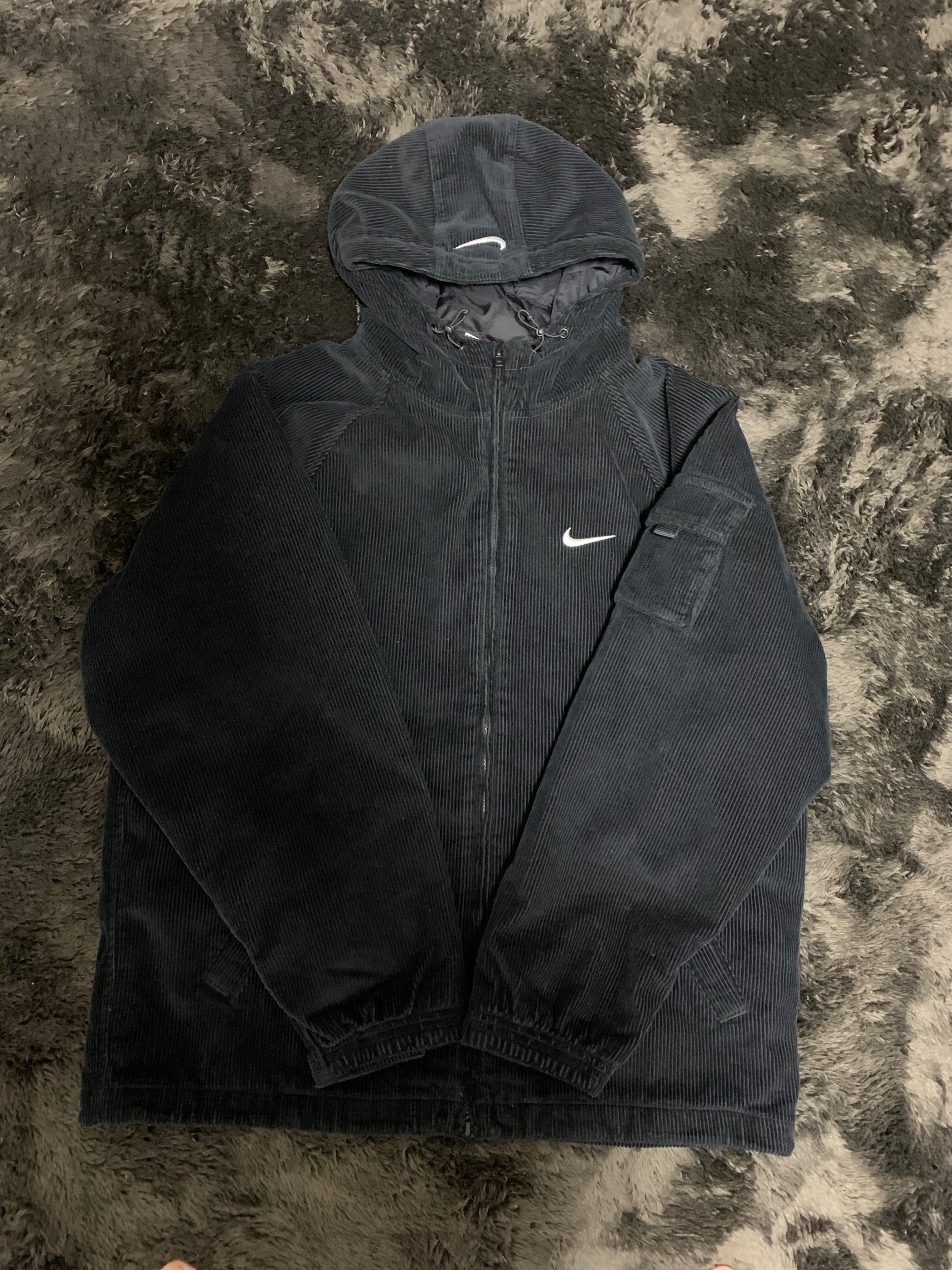 Supreme / Nike Arc Corduroy Hooded Jacket "Black"