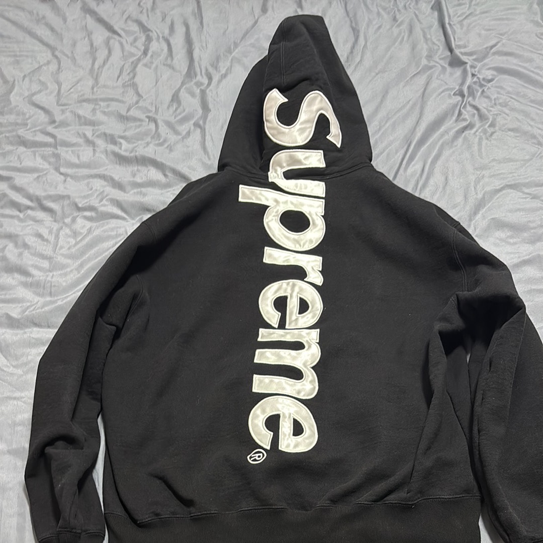 Supreme Satin Applique Hooded Sweatshirt 