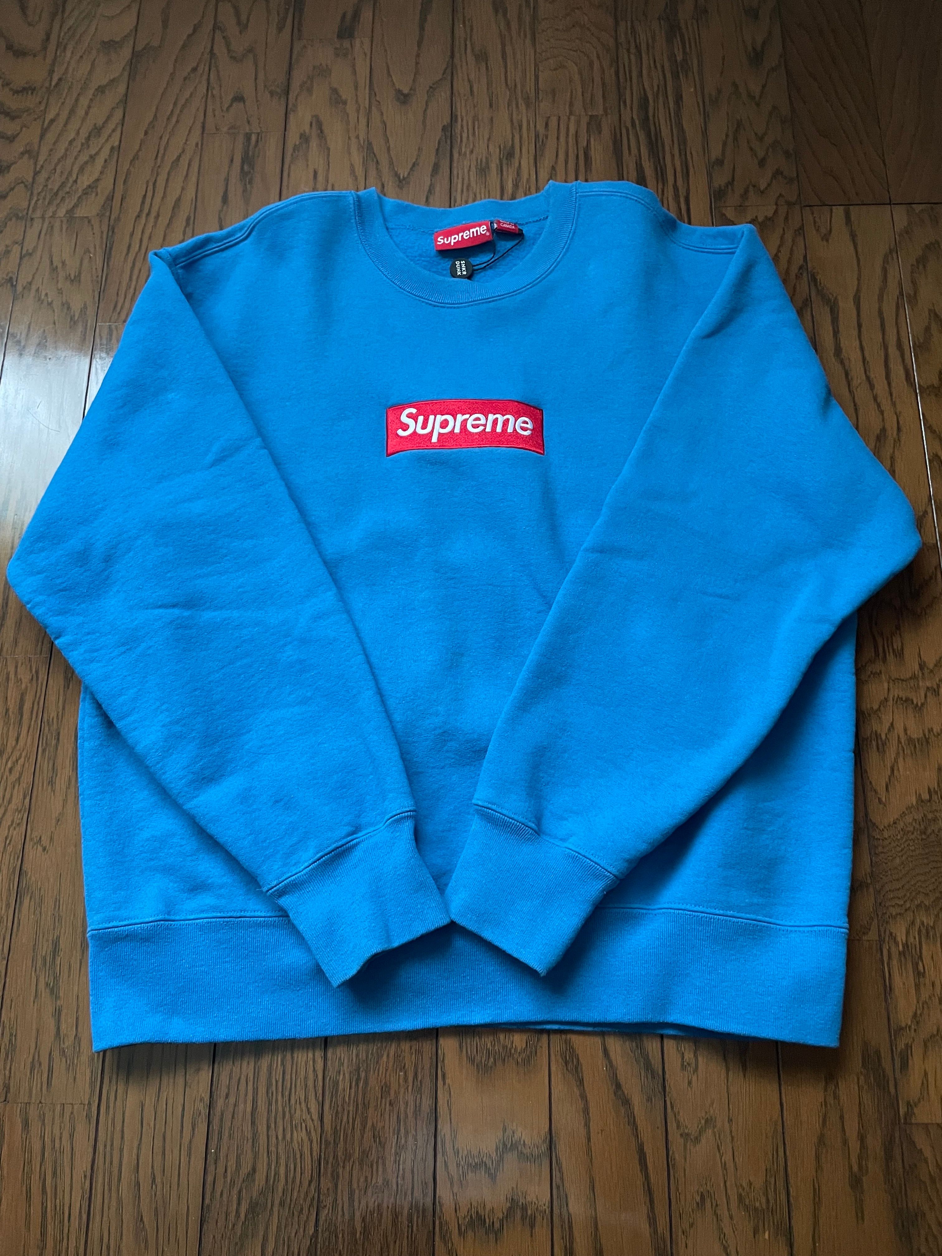Supreme Box Logo Crewneck "Blue" (22FW)