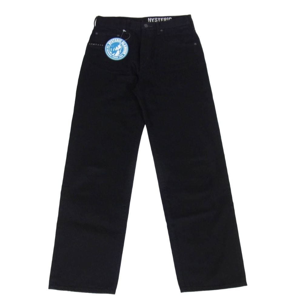 HYSTERIC GLAMOUR ヒステリックグラマー デニムパンツ 24AW MND-HYS006 Denim Pants スタッズ テーパード ブラック デニム パンツ ブラック系 28【美品】【中古】
