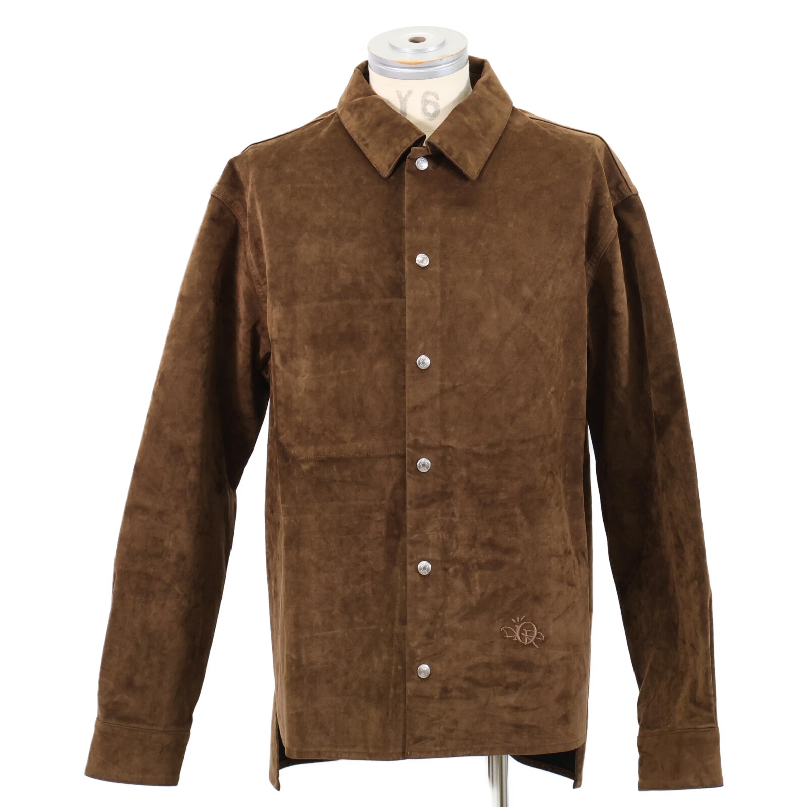 ディオール xCactus Jack カクタスジャック【国内正規】283D493BY509 ロゴエンブロイダリー ベルベット オーバーサイズ シャツ 52