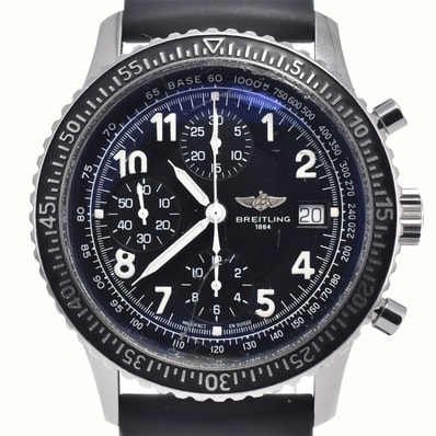 ブライトリング BREITLING A13024 アヴィアスター クロノグラフ ブラック 自動巻き メンズ 腕時計 K#148060