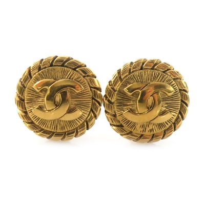 シャネル CHANEL イヤリング ヴィンテージ メタル ゴールド レディース【中古】 h32144i