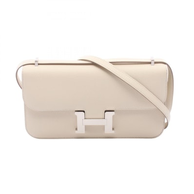 エルメス HERMES コンスタンスエラン ミロワール クレ ショルダーバッグ バッグ レザー ヴォーエプソン クレ W刻印(2024年製造) レディース アイボリー系 【中古】
