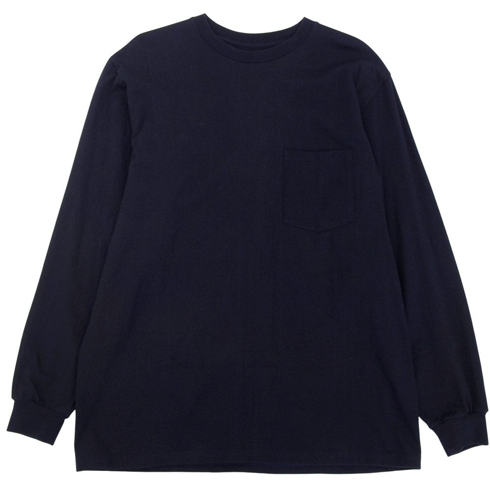 グラフペーパー 美品 コットン100 ロングスリーブ Tシャツ トップス メンズ ネイビー 3 GU253-70115B 36