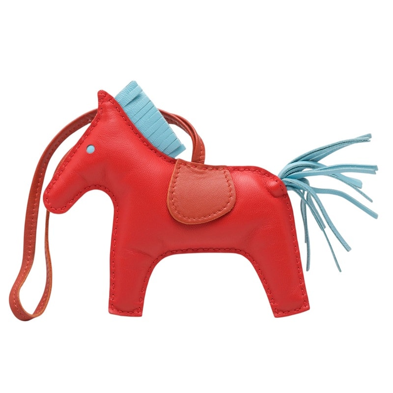 エルメス ロデオチャームMM バッグチャーム キーホルダー A刻印 カプシーヌ セレスト アニョーミロ レディース HERMES 【中古】