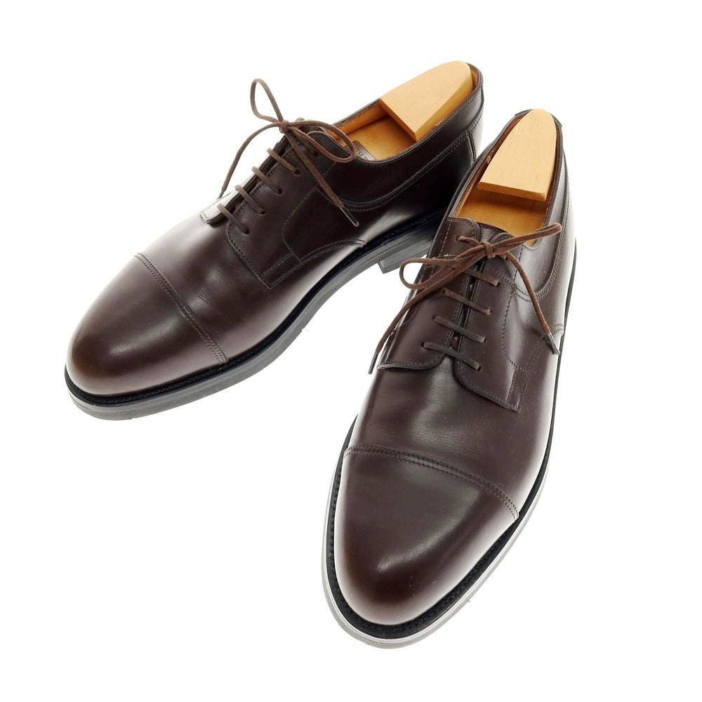 【中古】ジェイエムウエストン J.M WESTON 765 ストレートチップ ドレスシューズ ダークブラウン【サイズ7 1/2C】【メンズ】