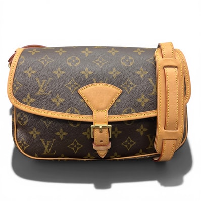LOUIS VUITTON 美品 ルイヴィトン ソローニュ モノグラム ショルダーバッグ M42250 PVC レザー SL0092 ブラウン ワンショルダー セミショルダー クロスボディ メッセンジャー LV ABランク 中古 鑑定済 ヴィトンバッグ