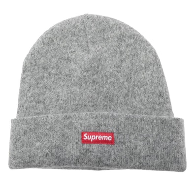 Supreme シュプリーム 帽子 24AW Small Box Logo Mohair Beanie スモール ボックスロゴ モヘア ビーニー グレー系【極上美品】【中古】