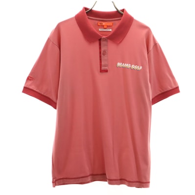 BEAMS GOLF ビームスゴルフ 日本製 半袖 ポロシャツ L レッド系
