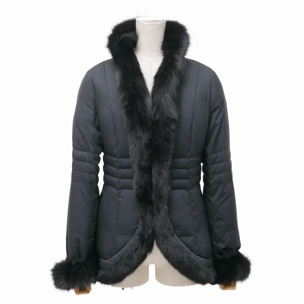 ■美品■BURBERRY バーバリー コート サイズ38 ブルーフォックスファー ダウンコート 中綿 ブランド古着【中古】20260318/RA8428