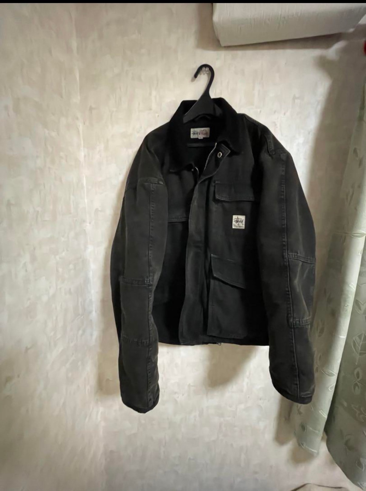 Stussy Washed Canvas Shop Jacket "Black"