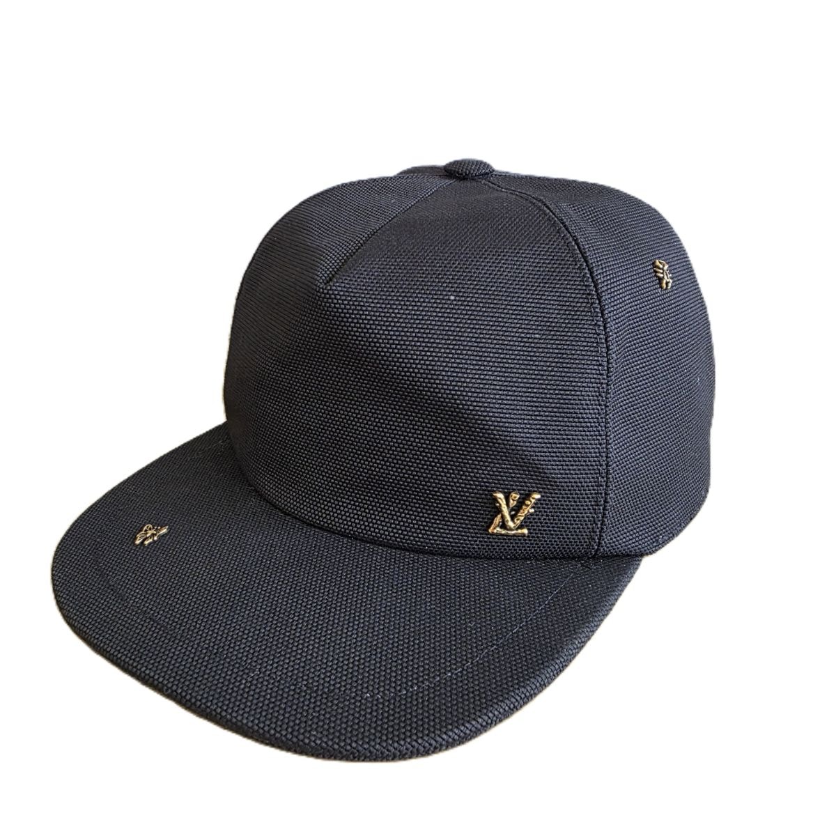 LOUIS VUITTON ルイ・ヴィトン キャスケット・LVトゥイグ ロゴ キャップ MP2481 コットン ブラック  メンズ【中古】