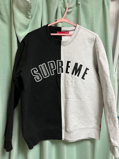 Supreme Split Crewneck Sweatshirt "Black"