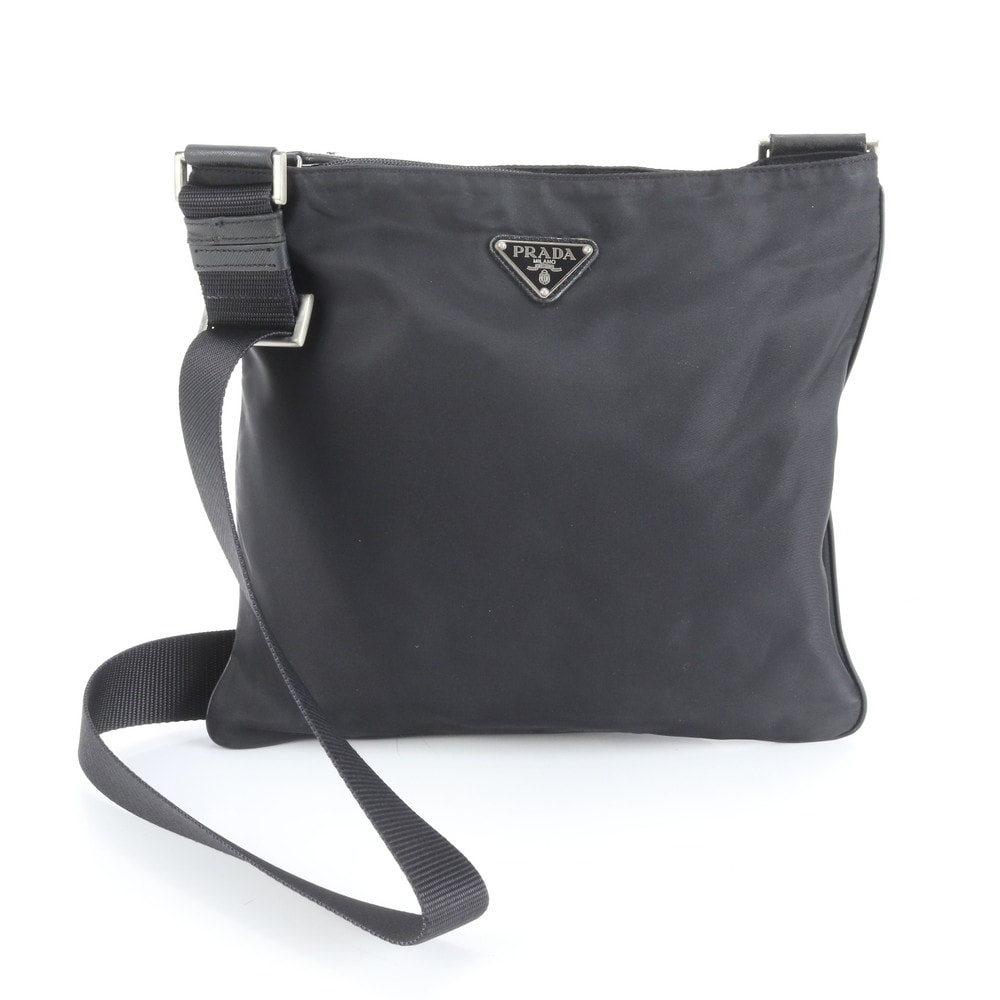 ■極美品 プラダ テスート ナイロントライアングルロゴショルダーバッグ
