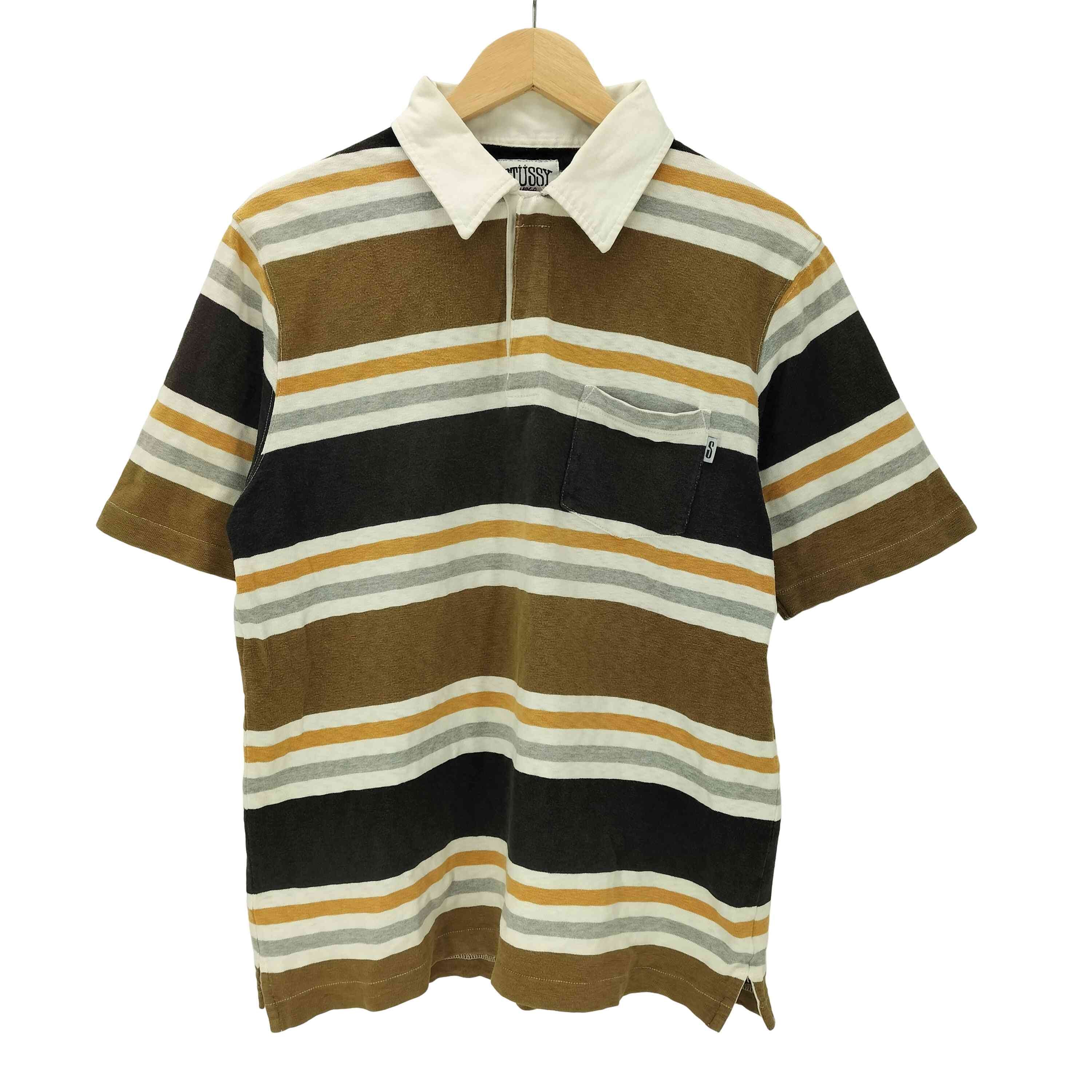 90-00S 白タグ OLD Sロゴ ピスタグ S/S ボーダー ラガー ポロ シャツ【1143900610050】