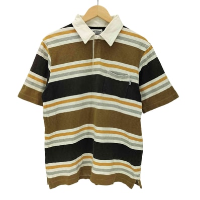 90-00S 白タグ OLD Sロゴ ピスタグ S/S ボーダー ラガー ポロ シャツ【1143900610050】