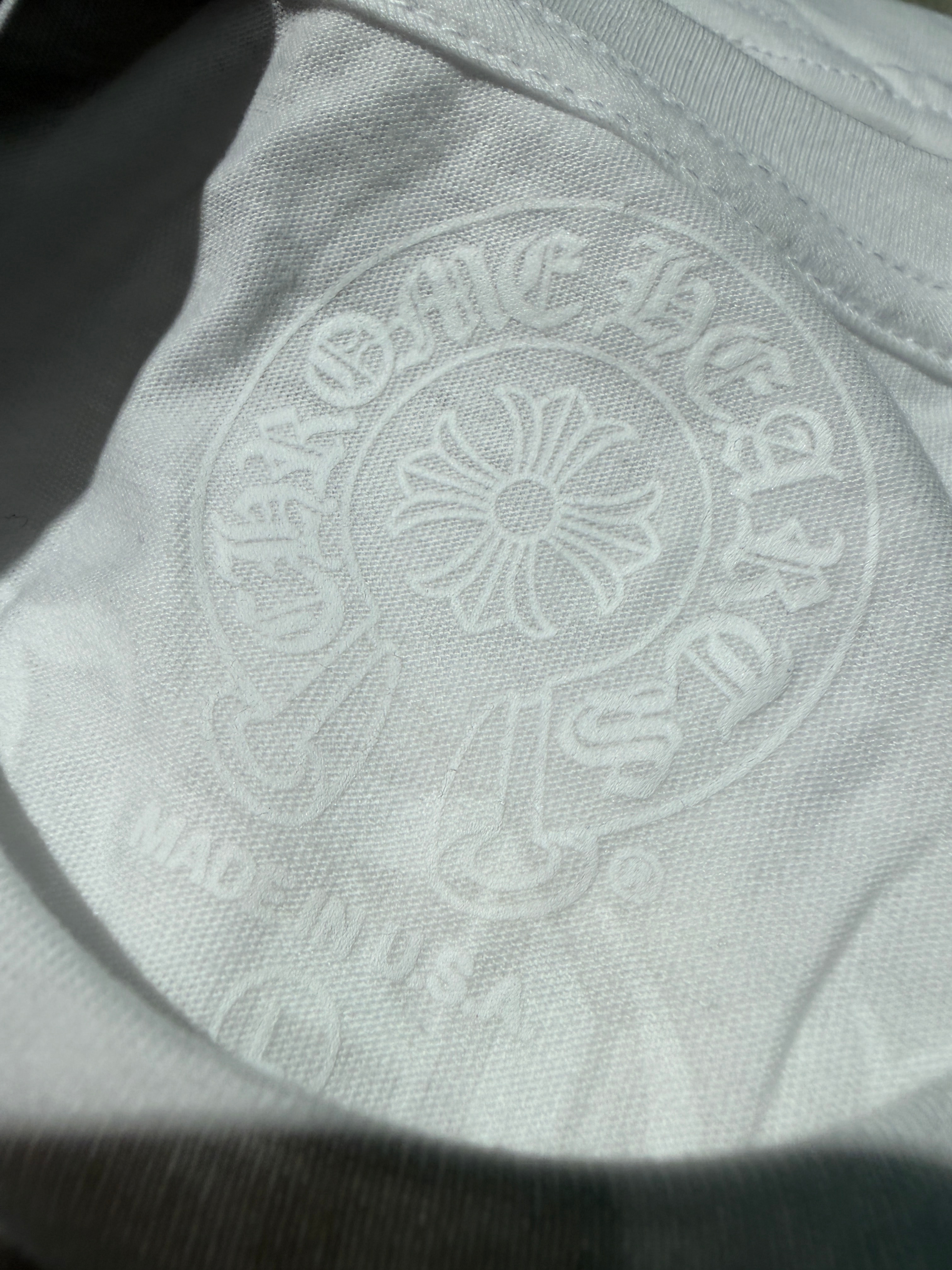 CHROME HEARTS 長袖 ロンT ホワイト フローラルクロス Lサイズ