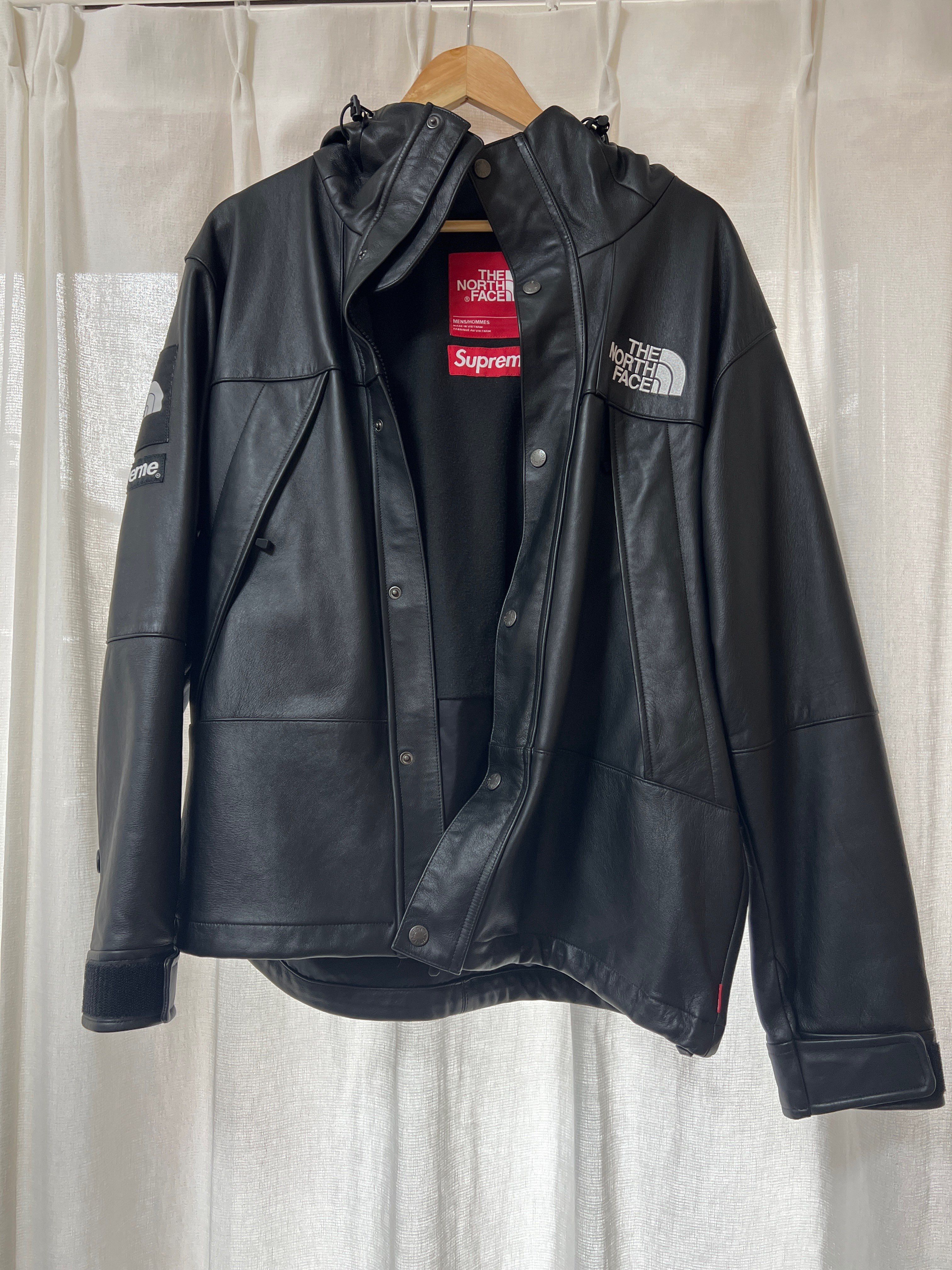 Supreme x The North Face Leather Mountain Parka "Black"